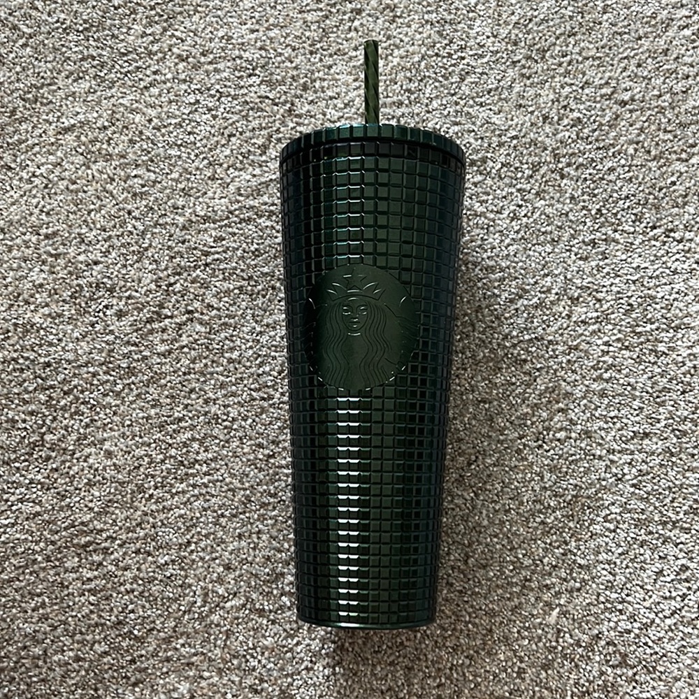 NWT Starbucks 2021 Green Grid Venti Tumbler